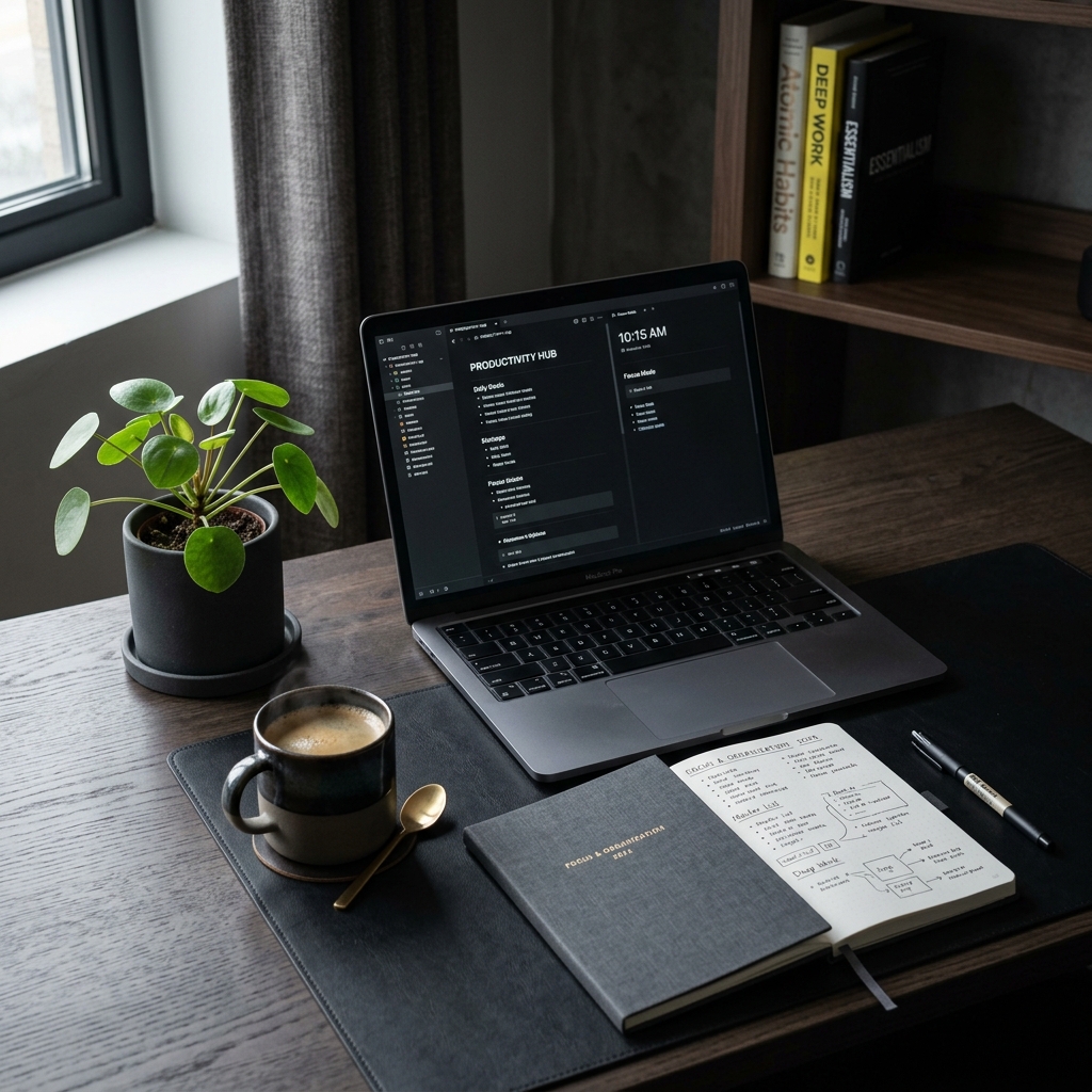 Person organizing tasks, routines and reminders with CheckNotes in daily life